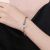 Bamboo Design Copper Cuff Bracelet with White Peace Buckle