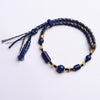 Handmade Lapis Lazuli Rope Bracelet Blue Stone Bead