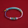 Handmade Braided Cord Bracelet with Gradient Beads