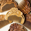 Green Sandalwood Lotus Flower Comb