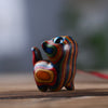 Rainbow Wood Animal Keychain or Phone Charm, Cute Pendant