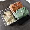 Men's Long Sleeve Turn-down Collar With Pocket Pure Color Casual Cotton Shirt