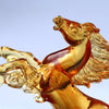 Liuli Glass Dragon Horse Sculpture, Home Office Decor