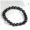 Natural Tiger Eye Stone Bracelet, Handmade Beaded Stretch Band