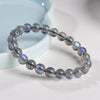 Moonstone Beads Bracelet Blue Flash Labradorite