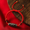 Tibetan Dzi Bead Bracelet, Agate Protection Charm