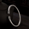 Tibetan Heart Sutra White Copper Luck Bracelet