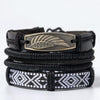 Wrap Leather Bracelet Set Vintage Braided Multi-Layer