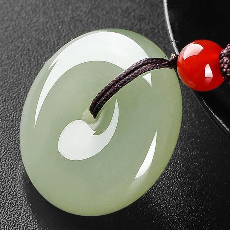Round Peace Buckle Prosperity Necklace String Pendant