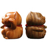 Green Sandalwood Lucky Cat Mini Figurine