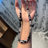 Sterling Silver Dzi Bead Rutilated Quartz Bracelet