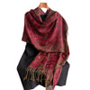 Paisley Pattern Long Scarf Shawl With Tassels