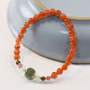 Red Agate and Hetian Jade Bead Bracelet