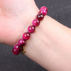 Natural Tiger Eye Bracelet, Polished Stone Beads