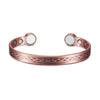 Magnetic Open Cuff Bracelet with Interwoven Loop Pattern