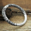 Double Dragon Adjustable Bracelet Silver Tone Alloy Open Bangle