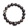 Obsidian Cat Charm Bracelet for Luck and Confidence