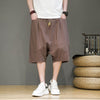 Men's Harem Pants Cotton Linen Drawstring Shorts
