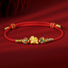 Goat Charm Red String Bracelet with 999 Silver Ingot