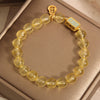 Natural Citrine Bracelet with Five Scriptures Charm