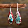 Emperor Stone Earrings Natural Teardrop Gemstone Dangles