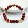 Cinnabar Rose Bracelet with Gold-Tone Accents