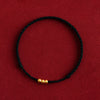 999 Gold Mini Three Beads Design Luck Rope Bracelet Anklet