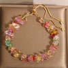 Adjustable Crystal Chip Bracelet with Gold-Tone Chain