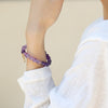 Amethyst Crystal Moon Star Bracelet