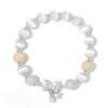 Lavender Cat's Eye Bead Bracelet with Bow Charm