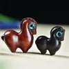 Wooden Horse Pendant, Chinese Zodiac Charm