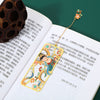 Metal Brass Hollow Bookmark with Tassel, Chinese Style Gift