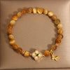 Tiger Eye Four Leaf Clover Butterfly Protection Bracelet
