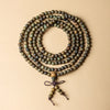 Green Sandalwood Mala Beads for Meditation and Prayer