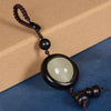 Luminous Wood Keychain with Gourd Charm