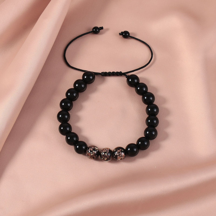 Black Obsidian Luminous Glowstone Strength Bracelet