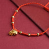 Lotus Pod Charm Luck String Rope Anklet with Agate Beads
