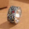 Vintage Dragon Pattern Copper Plated Balance Ring