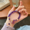 Purple Beaded Charm Bracelet with Pixiu, Fox or Heart