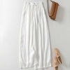 Women's Wide Leg Pants, Linen Blend Cropped Trousers
