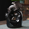 Black Glazed Ceramic Dragon Backflow Incense Burner