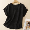 Women's Cotton V-Neck Short Sleeve Top