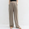 High Waist Wide Leg Pants, Summer Thin Straight Trousers