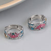 925 Sterling Silver Lotus Koi Fish Ring