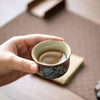 Blue and White Floral Ceramic Teacup