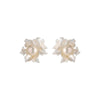 Natural Pearl Flower Stud Earrings, Silver Post