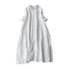 Linen Midi Dress with Pockets, Solid Color Button Down Shirt Dress