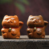 Green Sandalwood Lucky Cat Mini Figurine