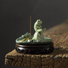 Frog Incense Burner Ceramic Lotus Holder