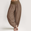 Women's Cotton Harem Pants with Fold-Over Waistband
